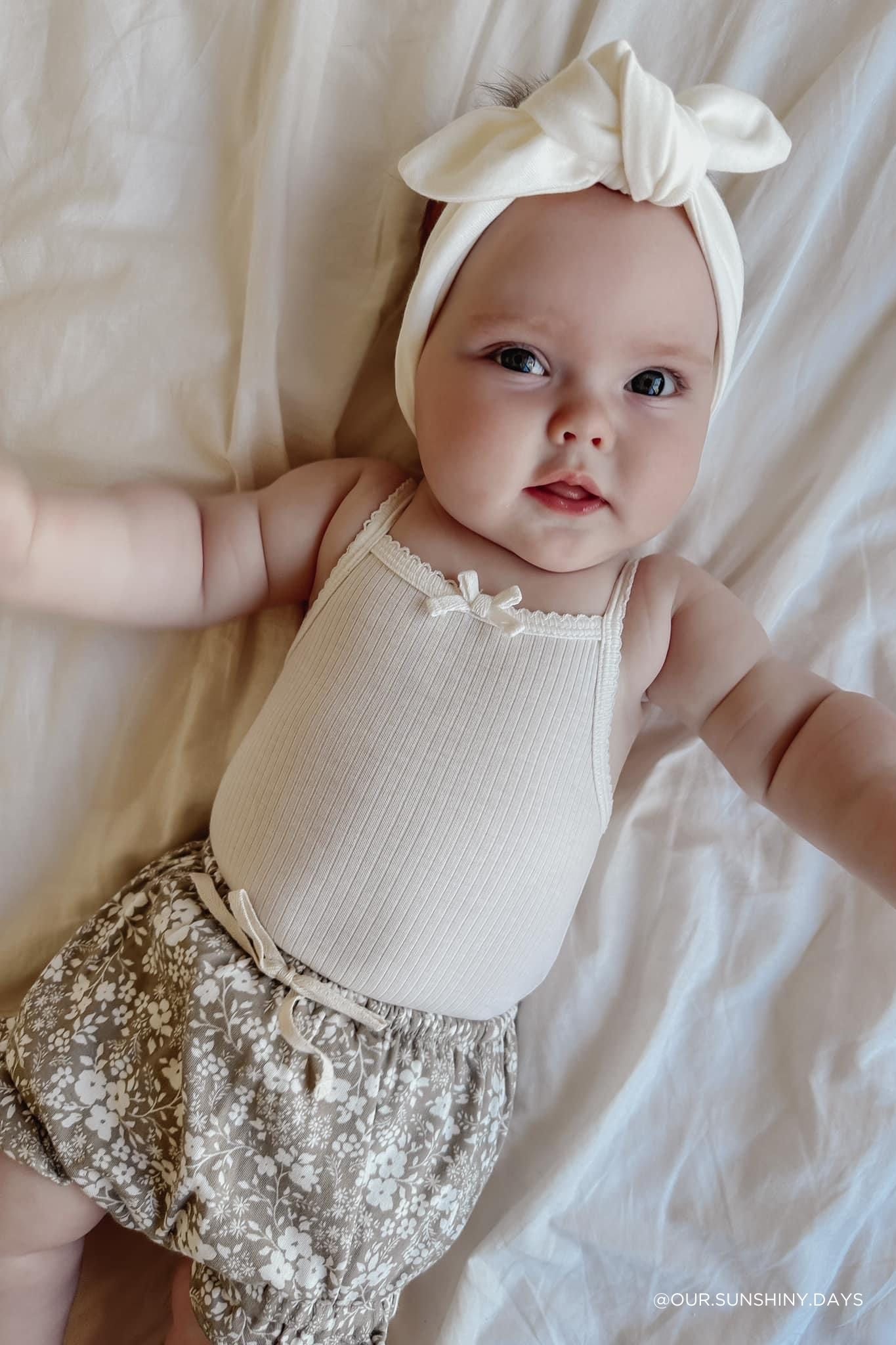 Organic Cotton Frill Bloomer - Pansy Floral Mist