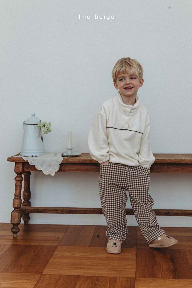 Gingham Corduroy Pants