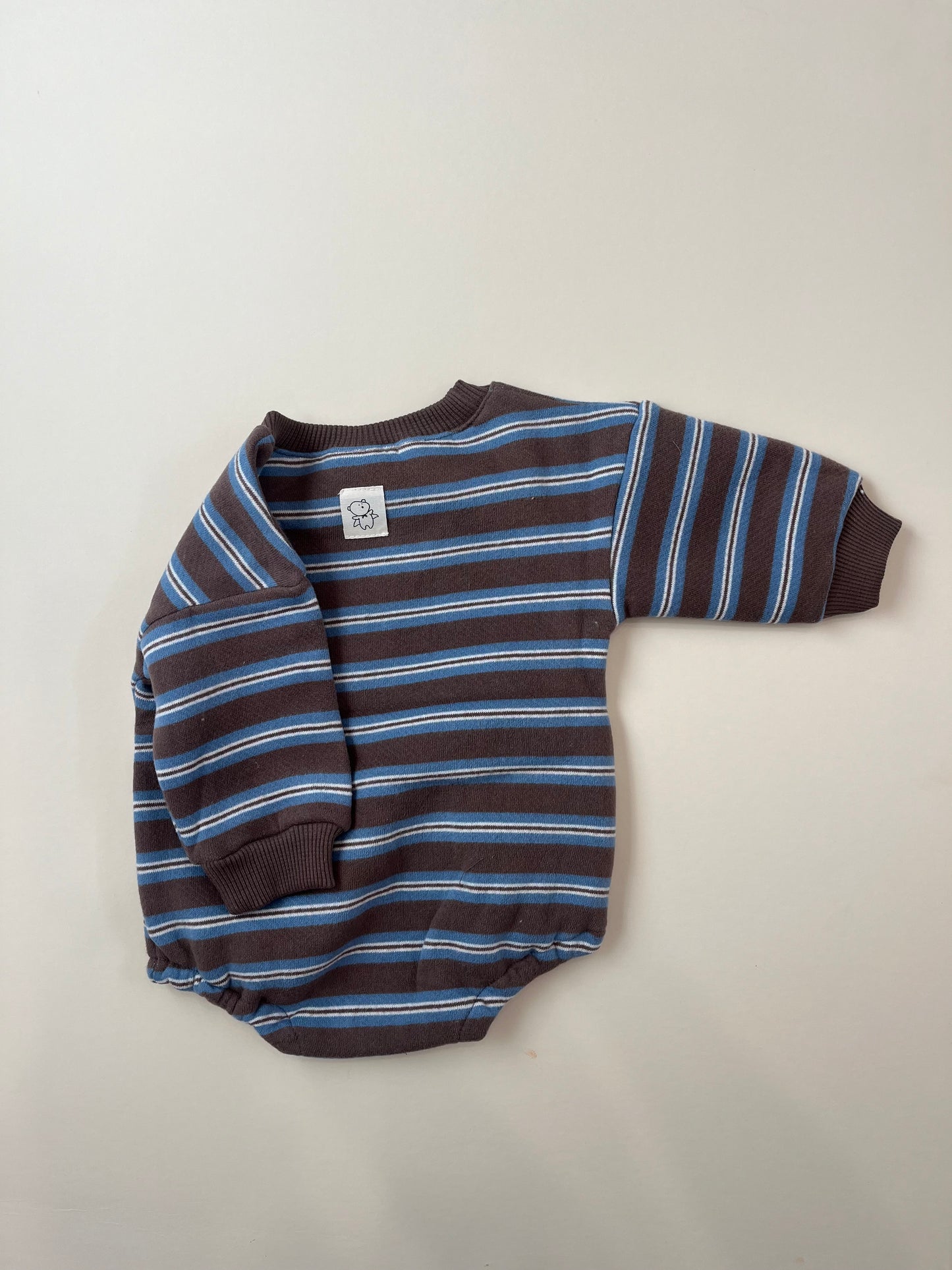 Fleeced Striped Bodysuit