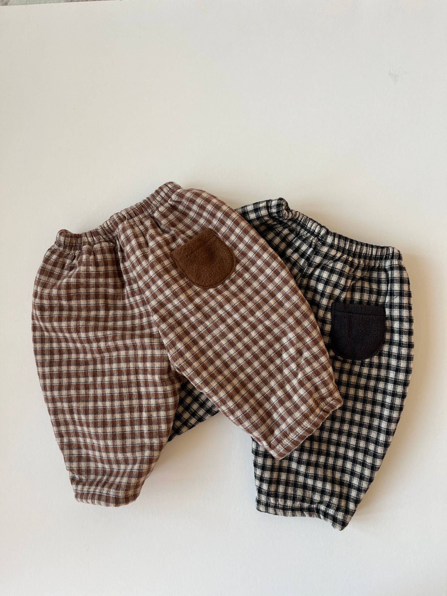 Fleece Gingham Pants