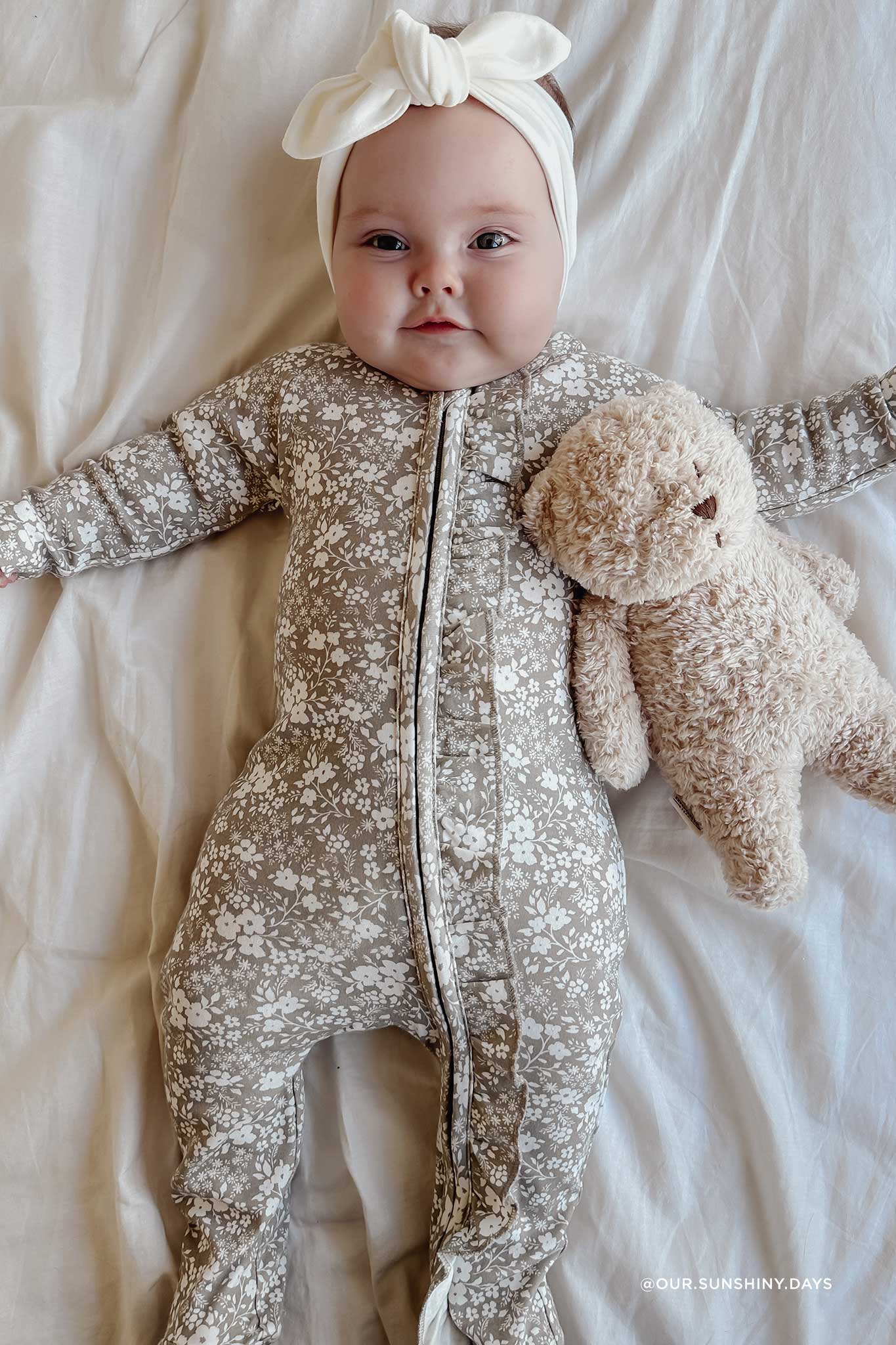 Organic Cotton Melanie Onepiece - Pansy Floral Mist