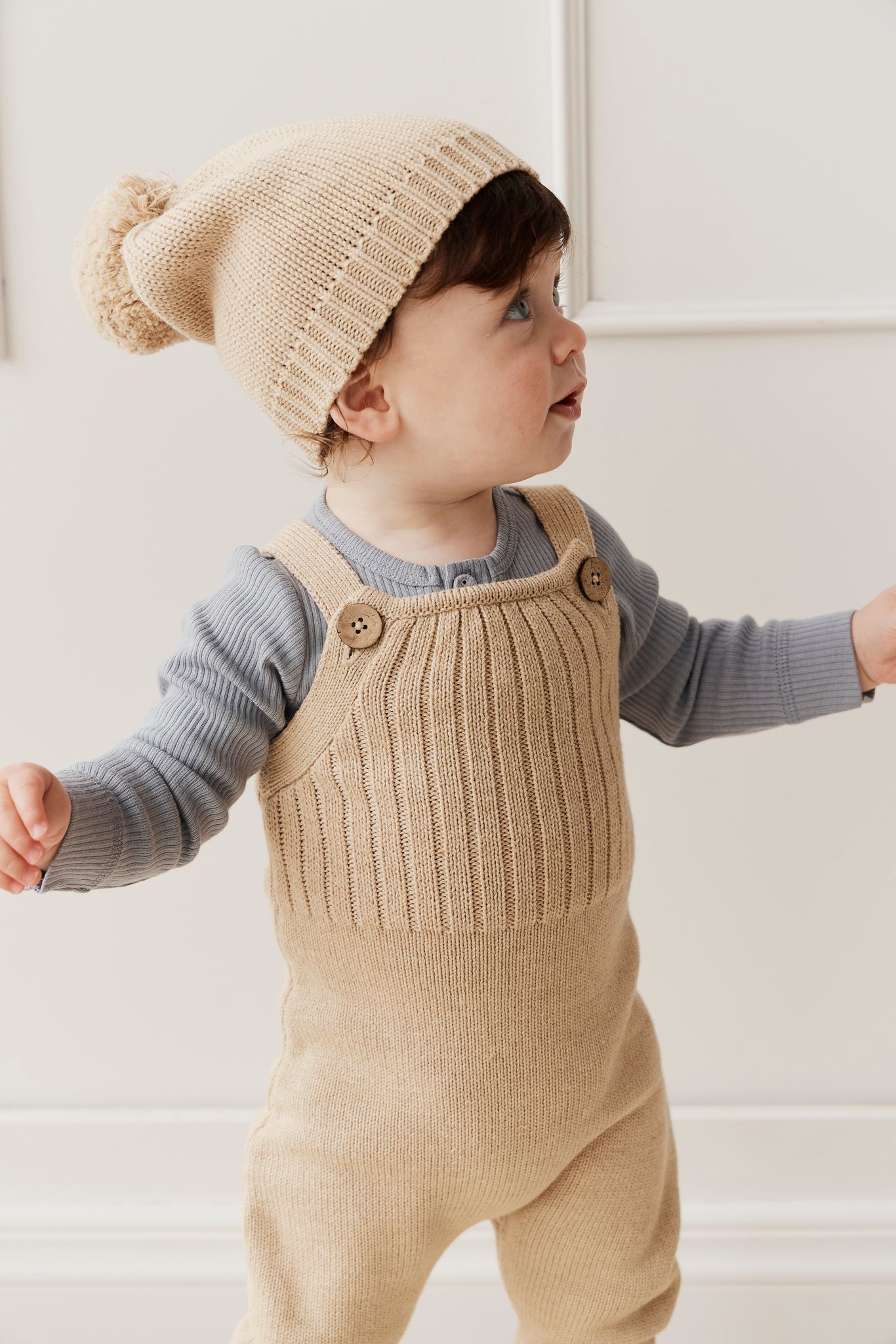 Liam Romper - Sand Dune Fleck