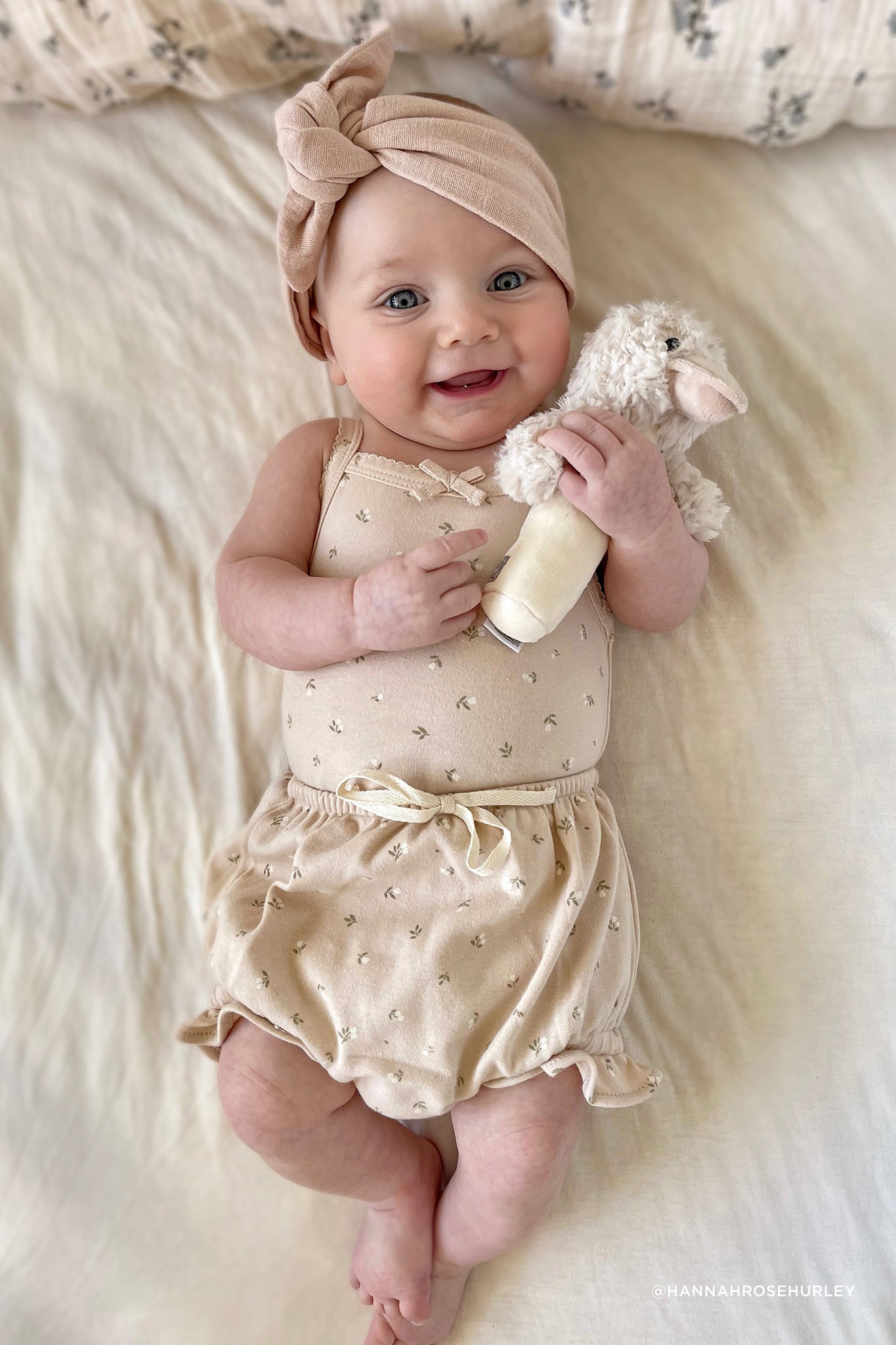 Organic Cotton Frill Bloomer - Elenore Pink Tint