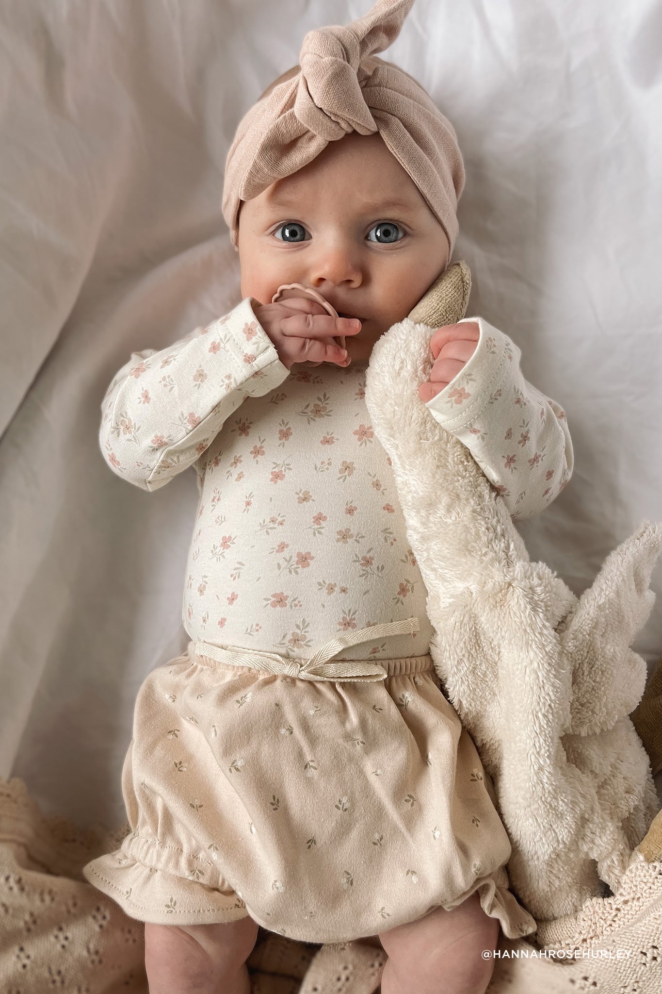 Organic Cotton Frill Bloomer - Elenore Pink Tint