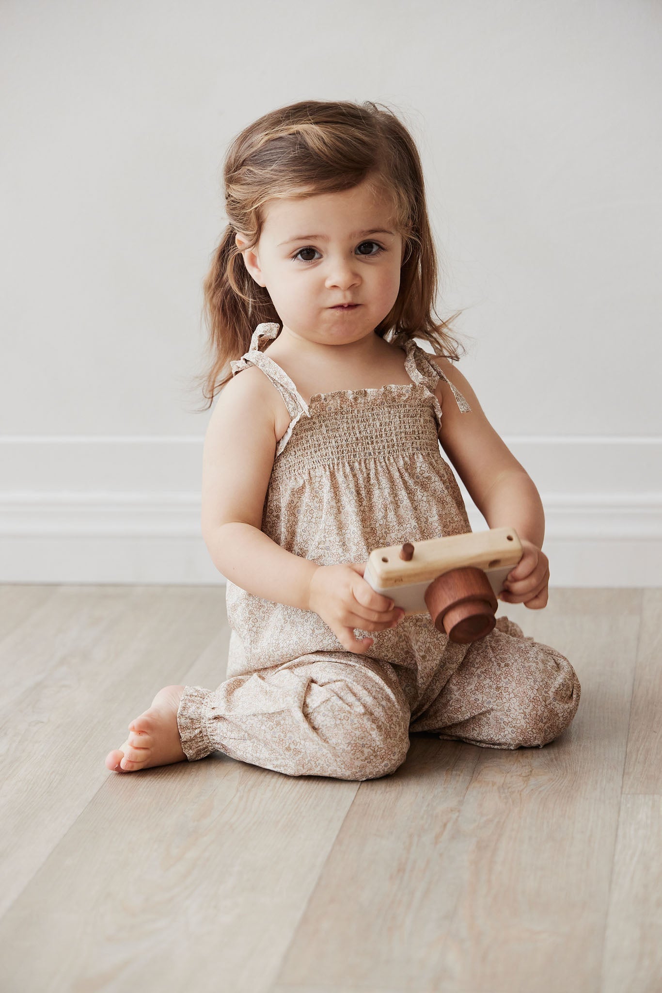 Organic Cotton Summer Playsuit - Chloe Pink Tint