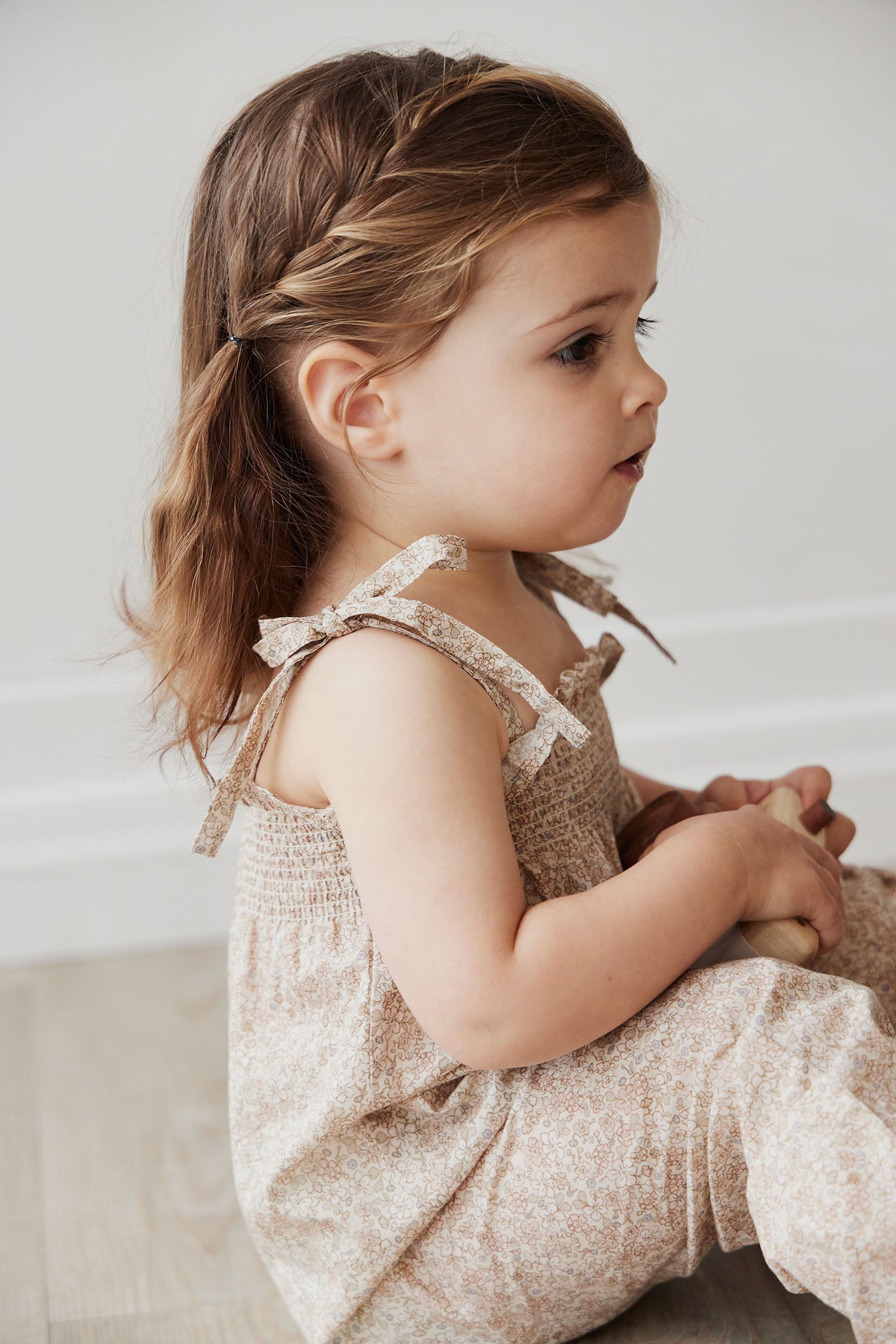 Organic Cotton Summer Playsuit - Chloe Pink Tint