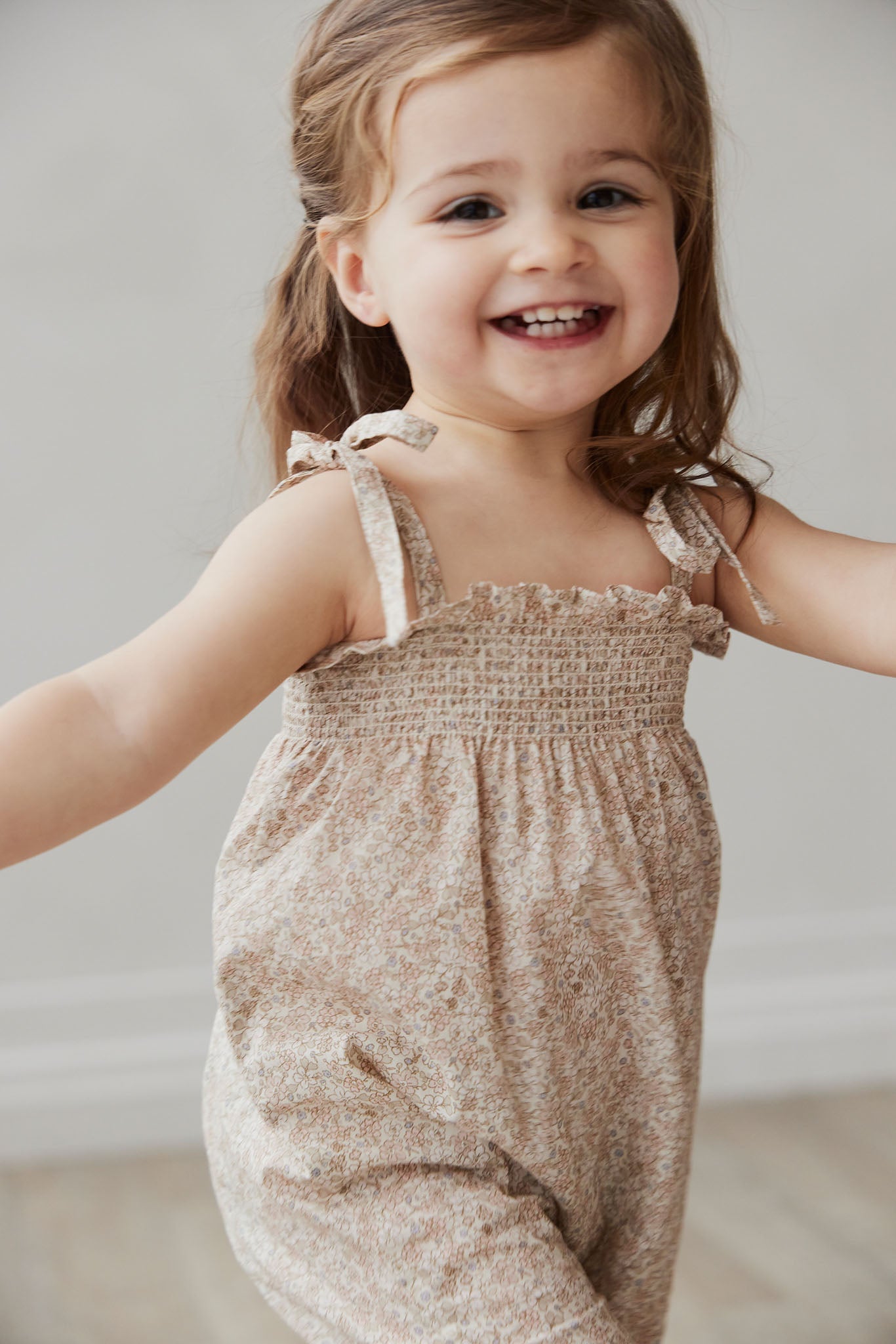 Organic Cotton Summer Playsuit - Chloe Pink Tint