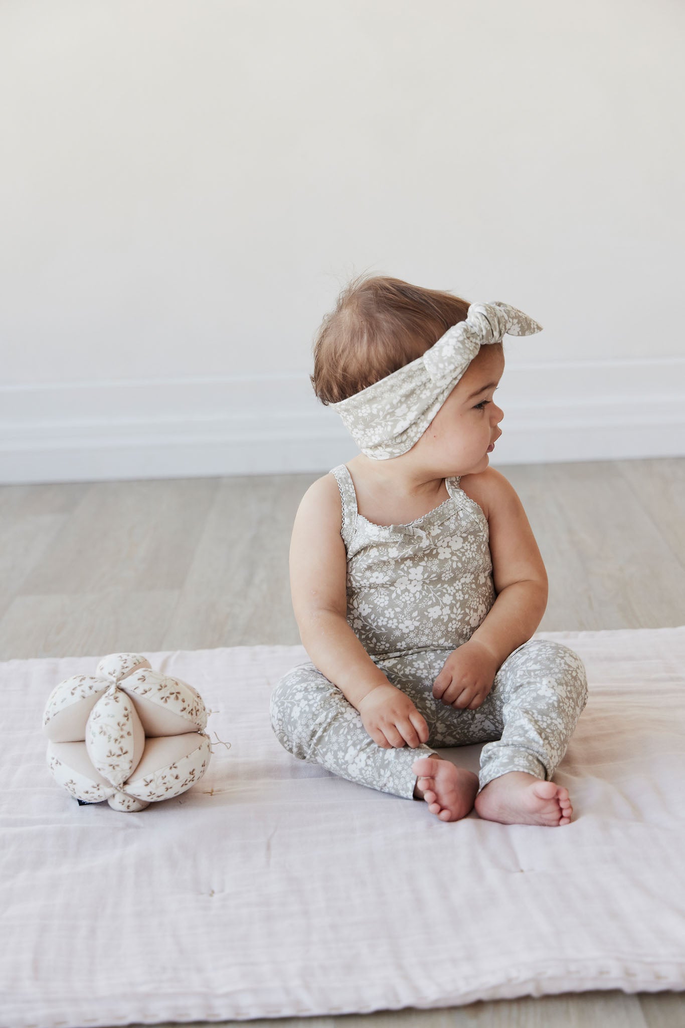 Organic Cotton Legging - Pansy Floral Mist