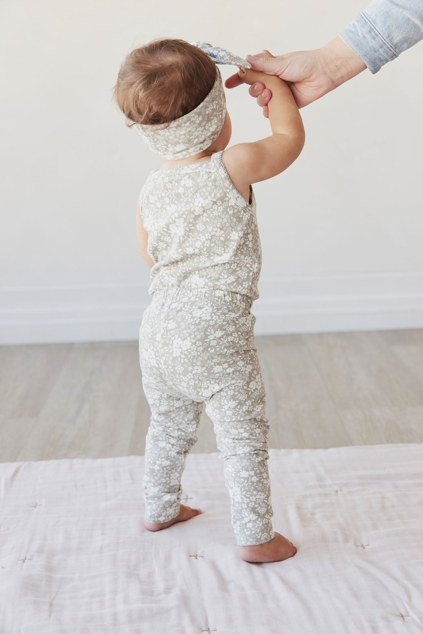 Organic Cotton Legging - Pansy Floral Mist