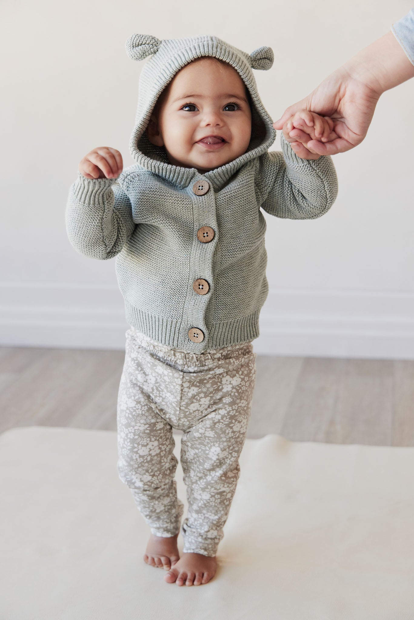 Organic Cotton Legging - Pansy Floral Mist