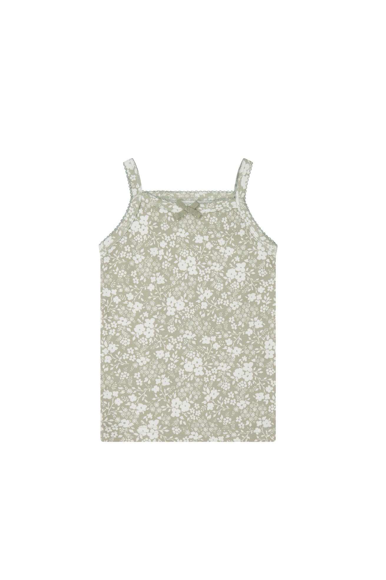 Organic Cotton Singlet - Pansy Floral Mist