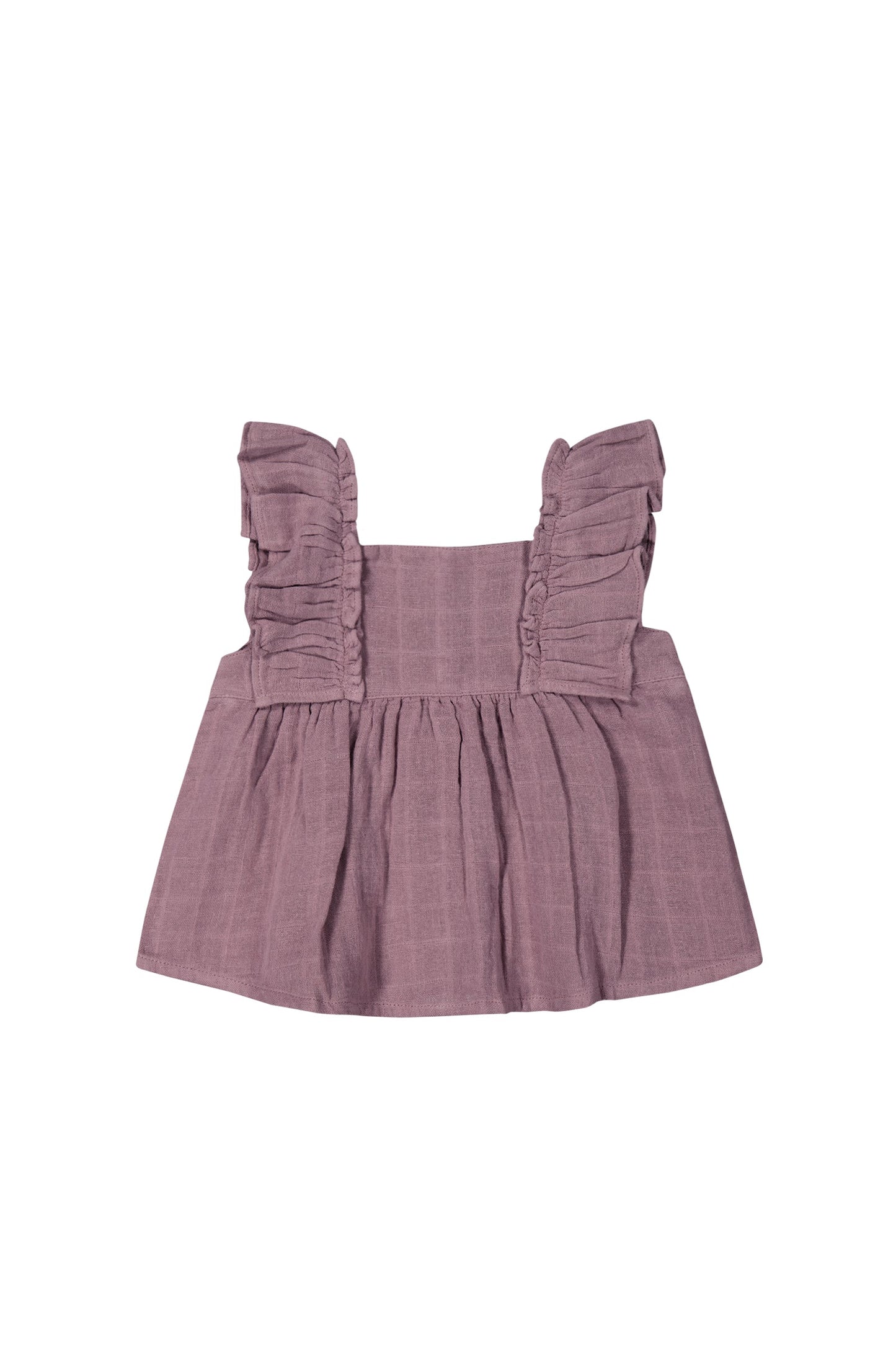 Organic Cotton Muslin Sylvie Top - Berry Tea