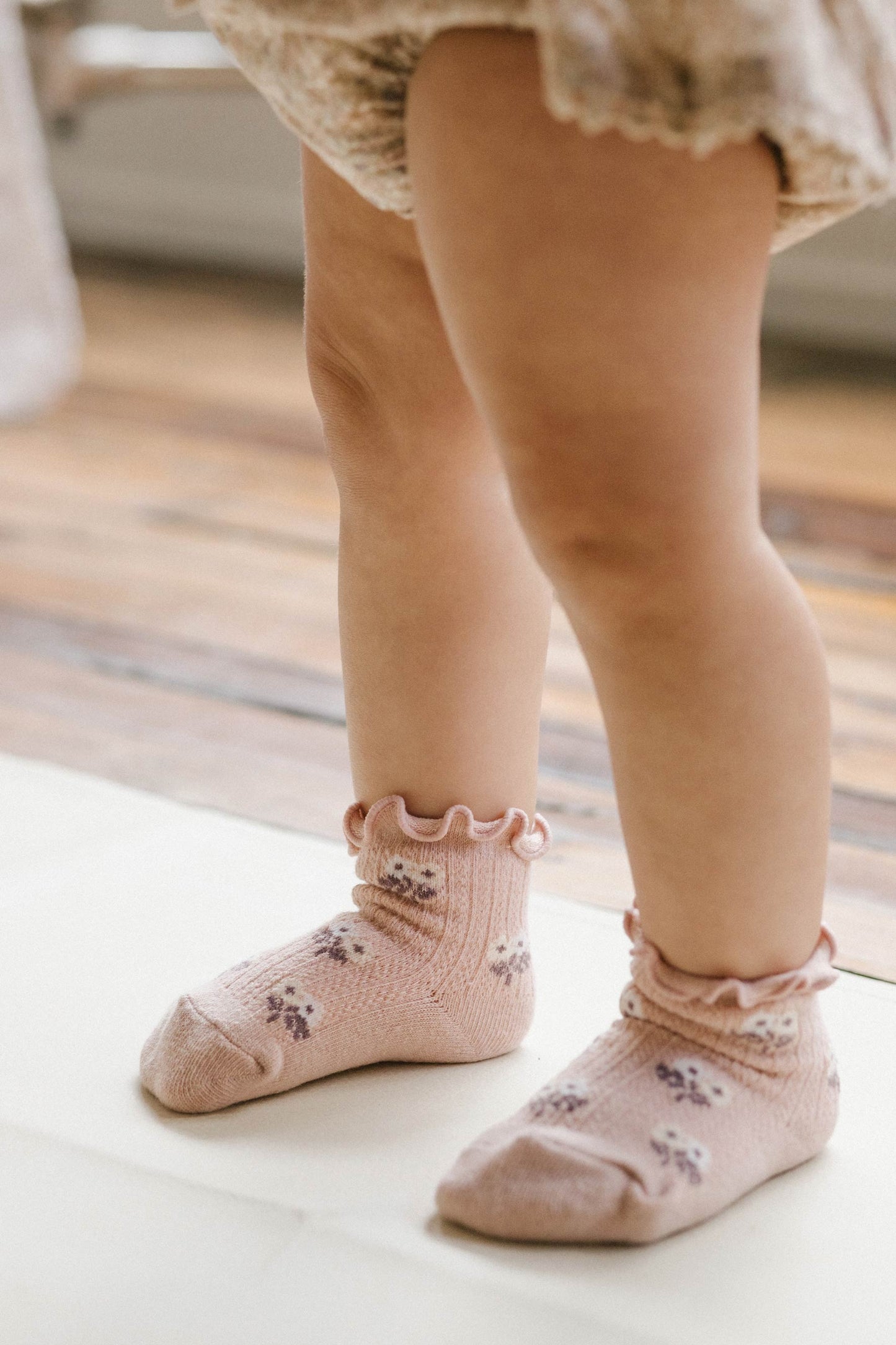 Alison Frill Ankle Sock - Dusky Rose