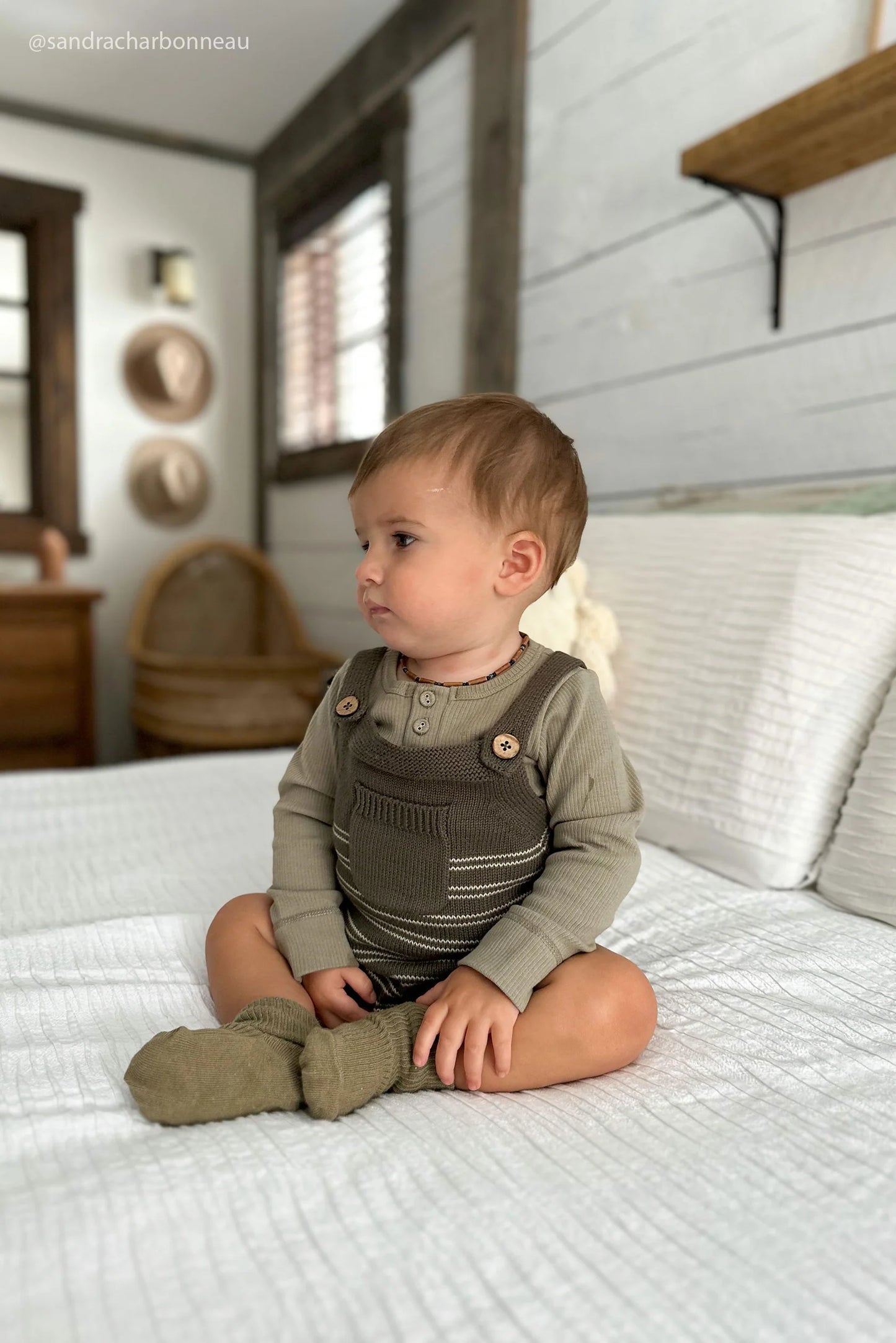Fine Rib Bodysuit - Seal