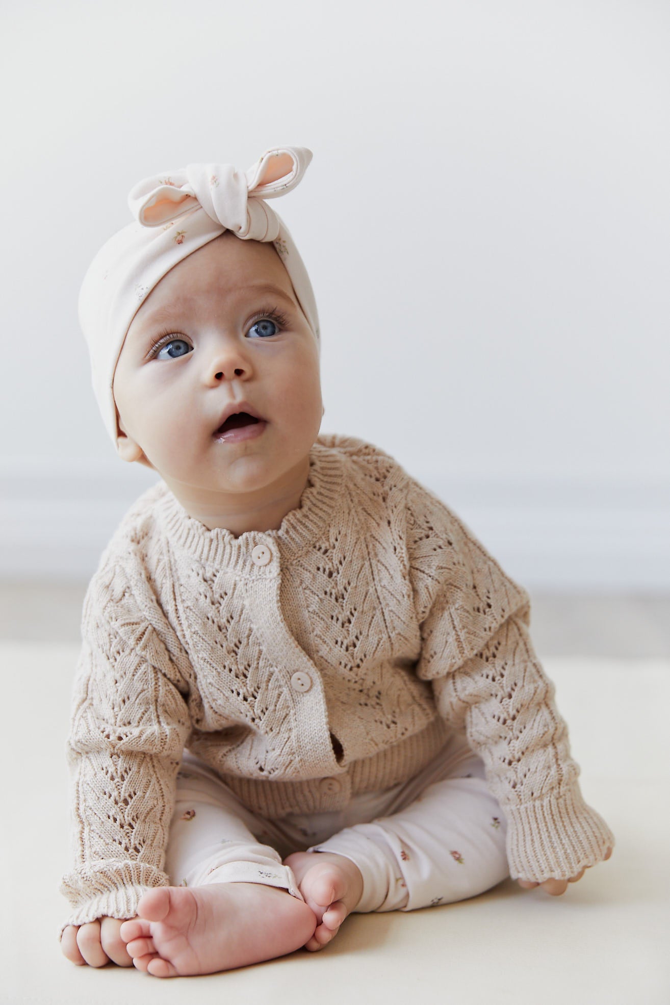 Hannah Knitted Cardigan - Oatmeal Marle