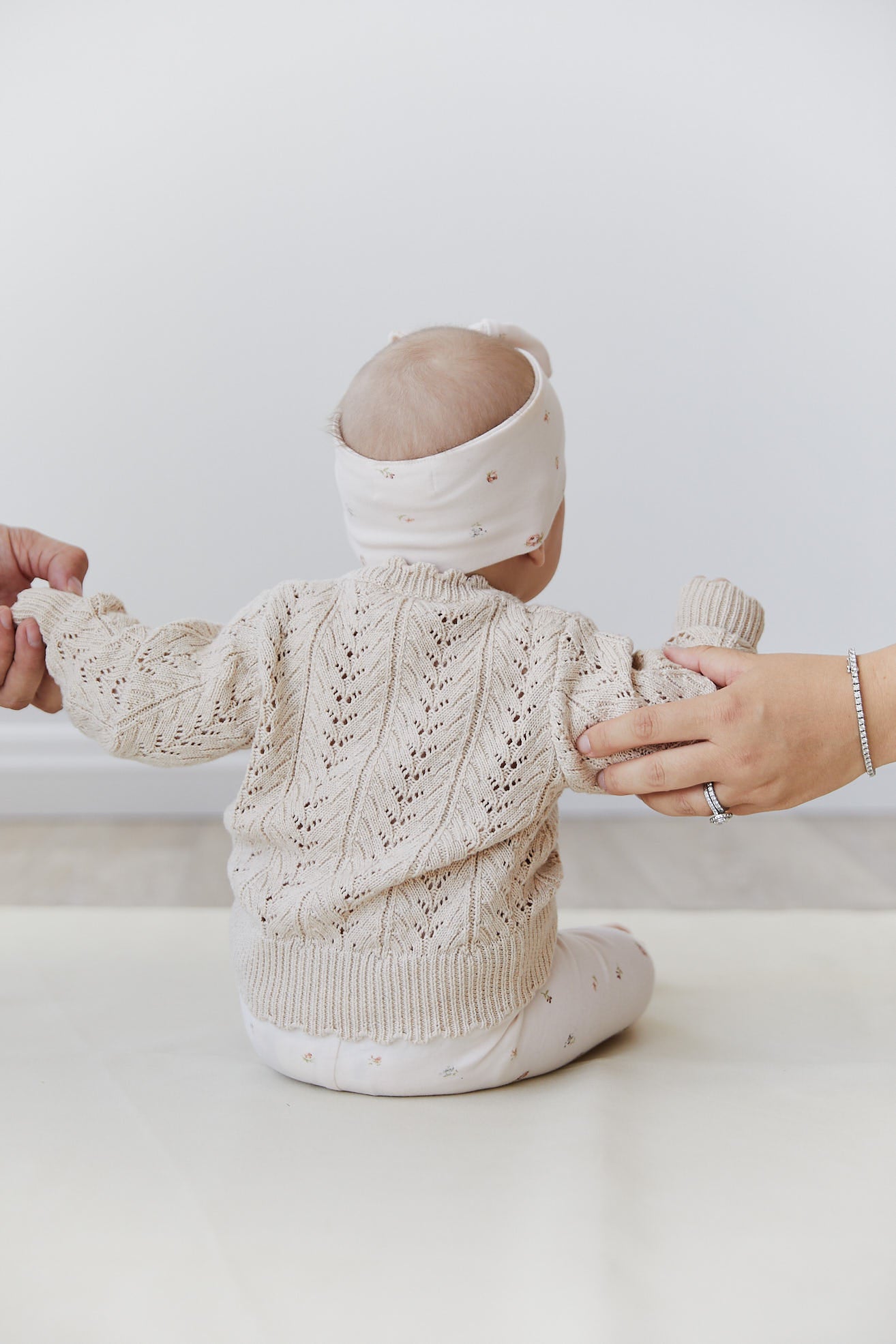 Hannah Knitted Cardigan - Oatmeal Marle