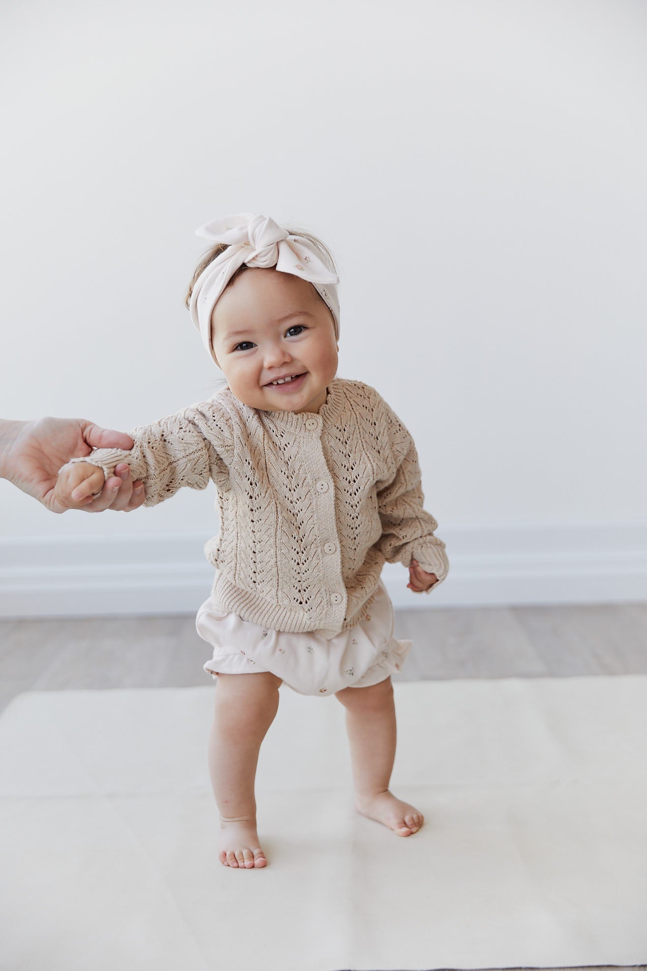 Hannah Knitted Cardigan - Oatmeal Marle
