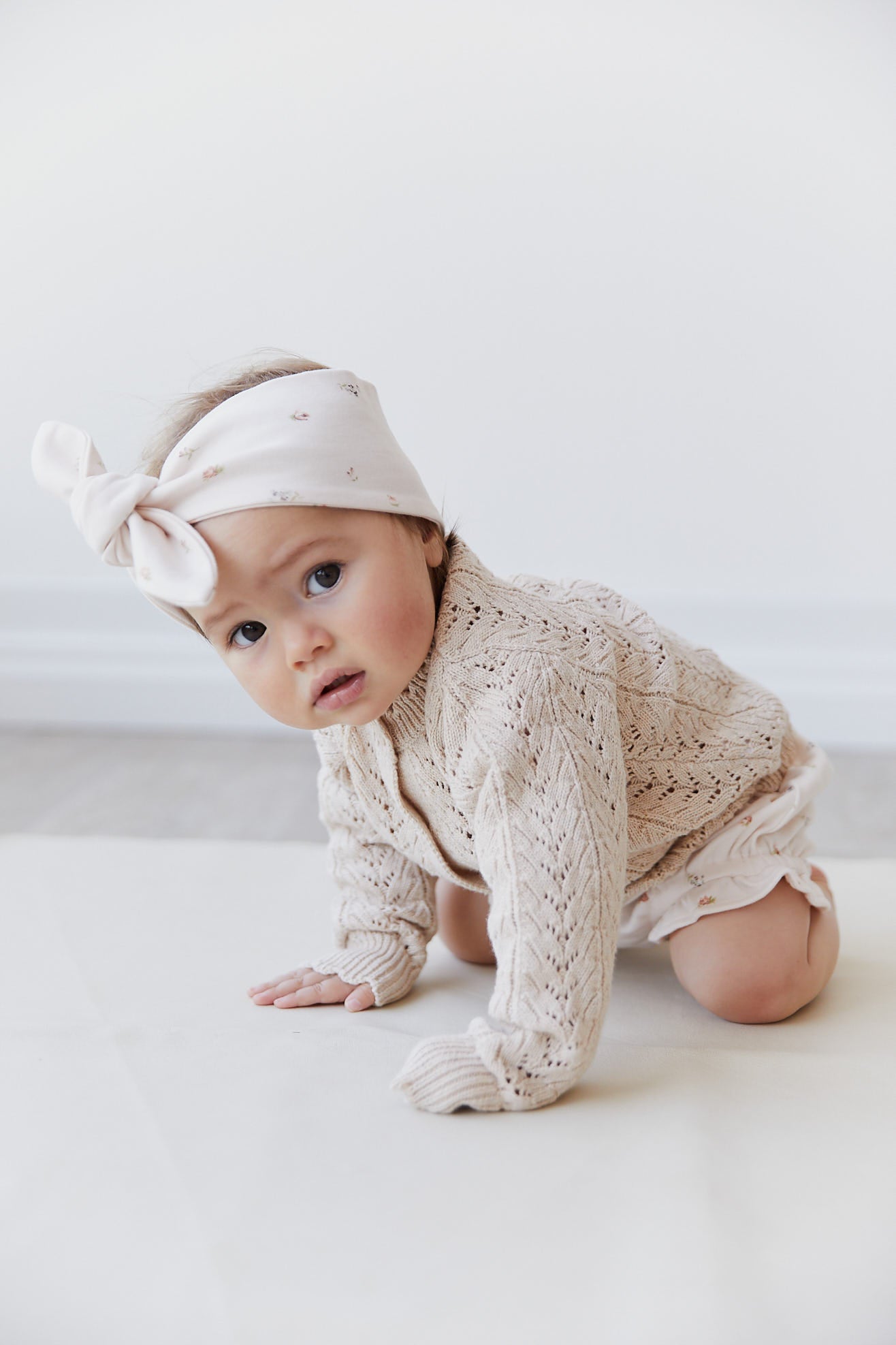 Hannah Knitted Cardigan - Oatmeal Marle