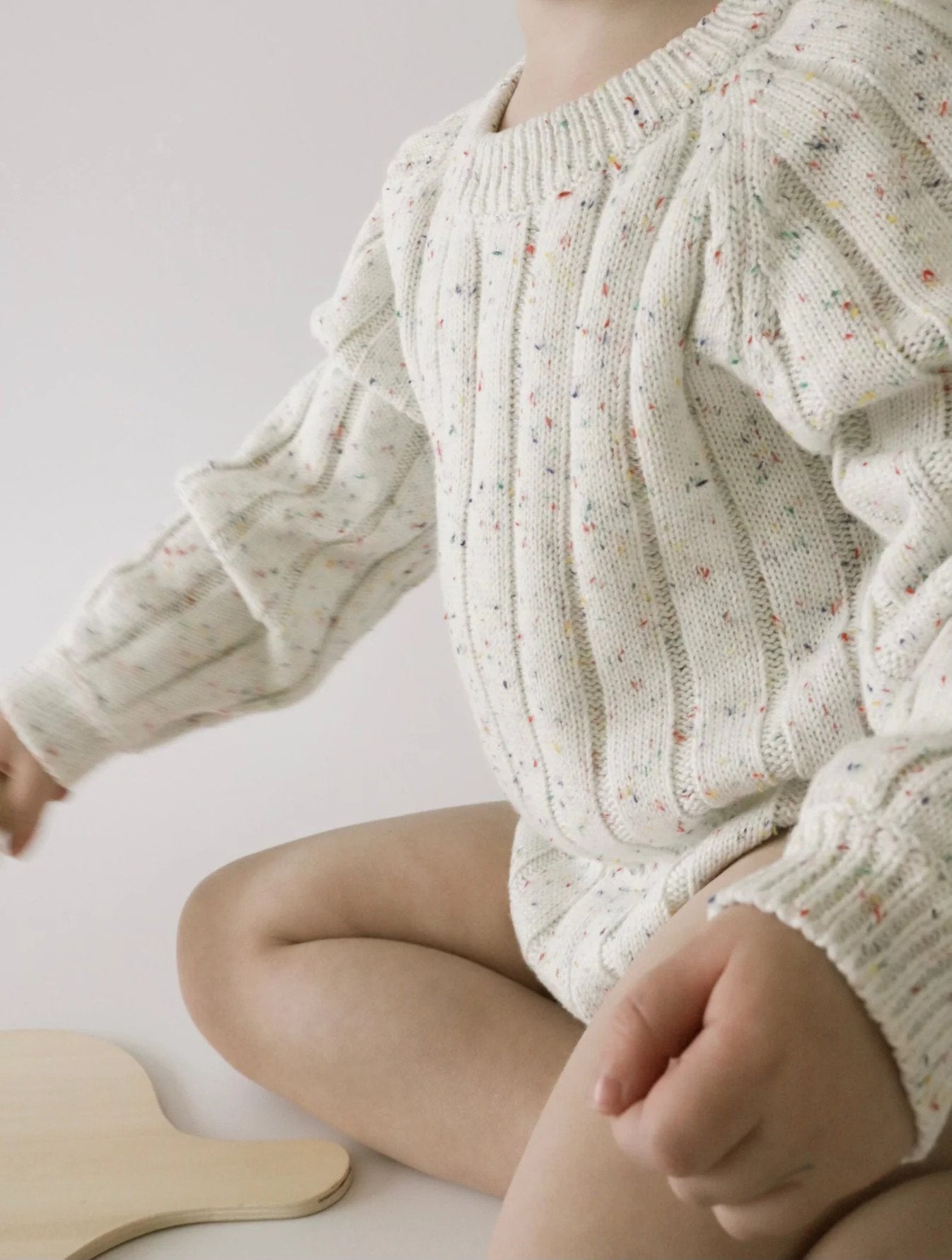 Wide Ribbed Knit Onesie ‘Sprinkle’