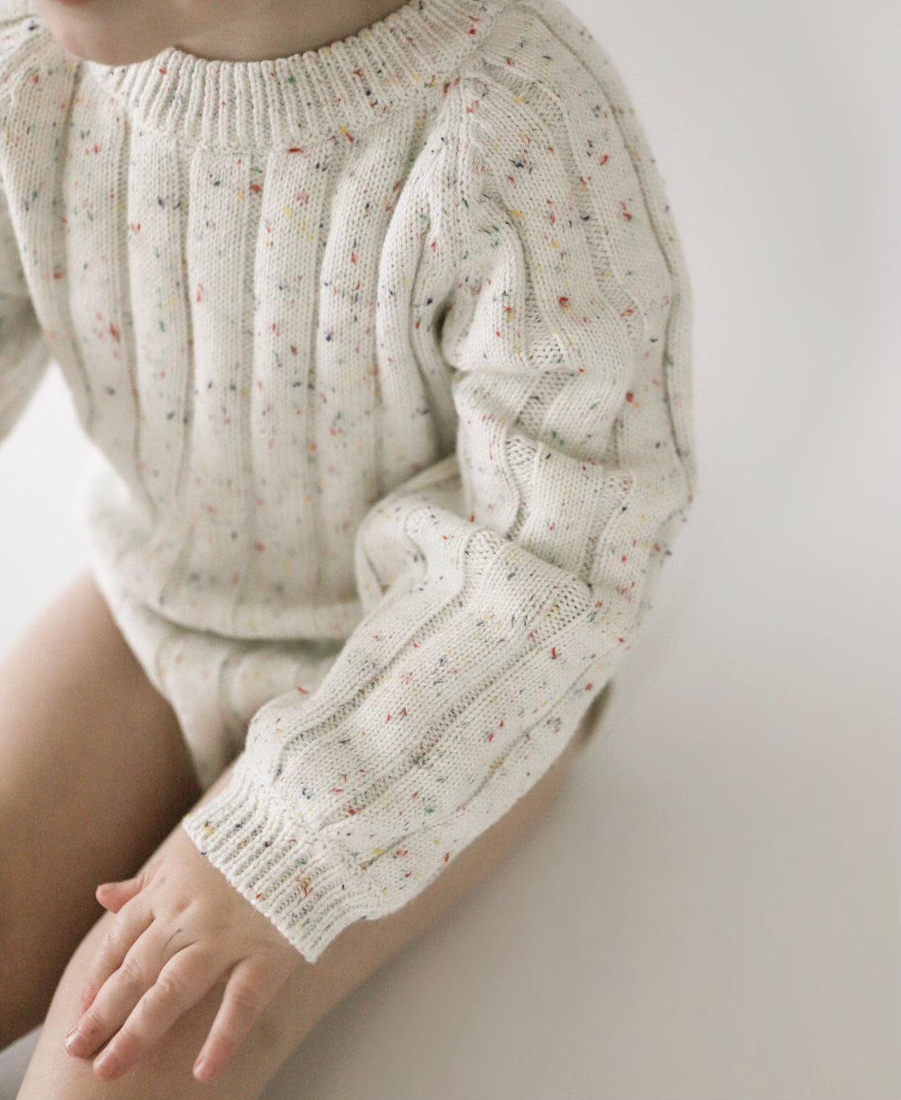 Wide Ribbed Knit Onesie ‘Sprinkle’