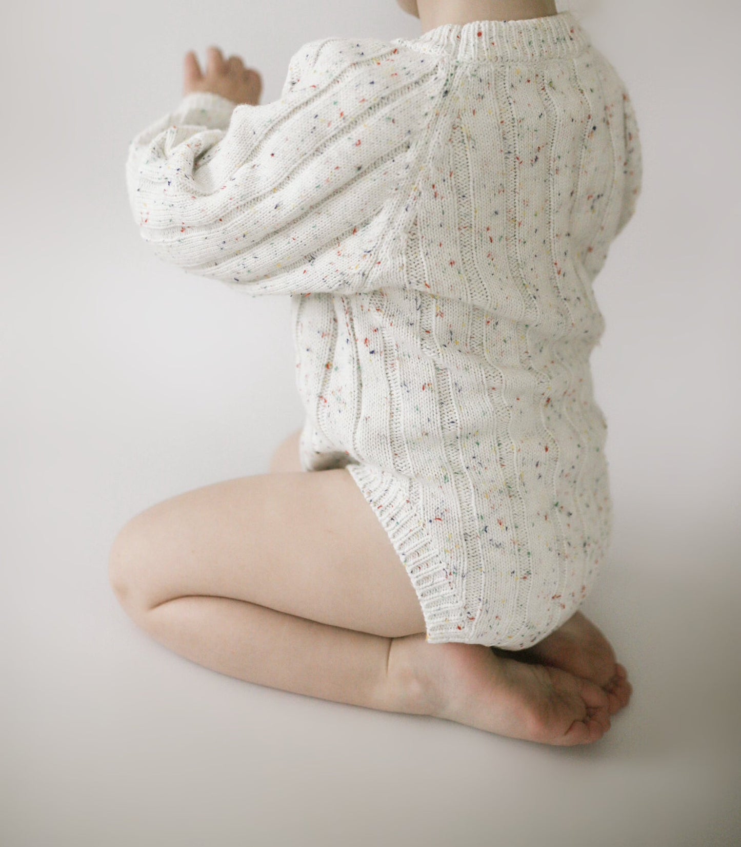 Wide Ribbed Knit Onesie ‘Sprinkle’