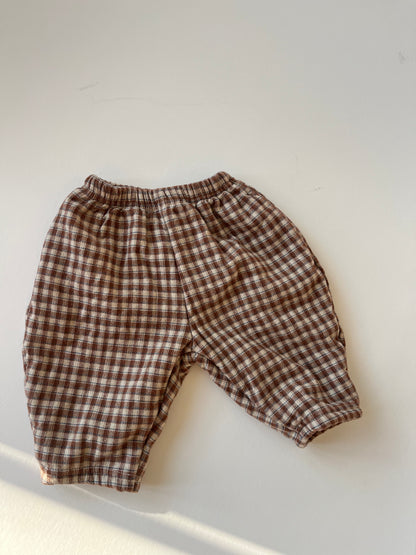 Fleece Gingham Pants