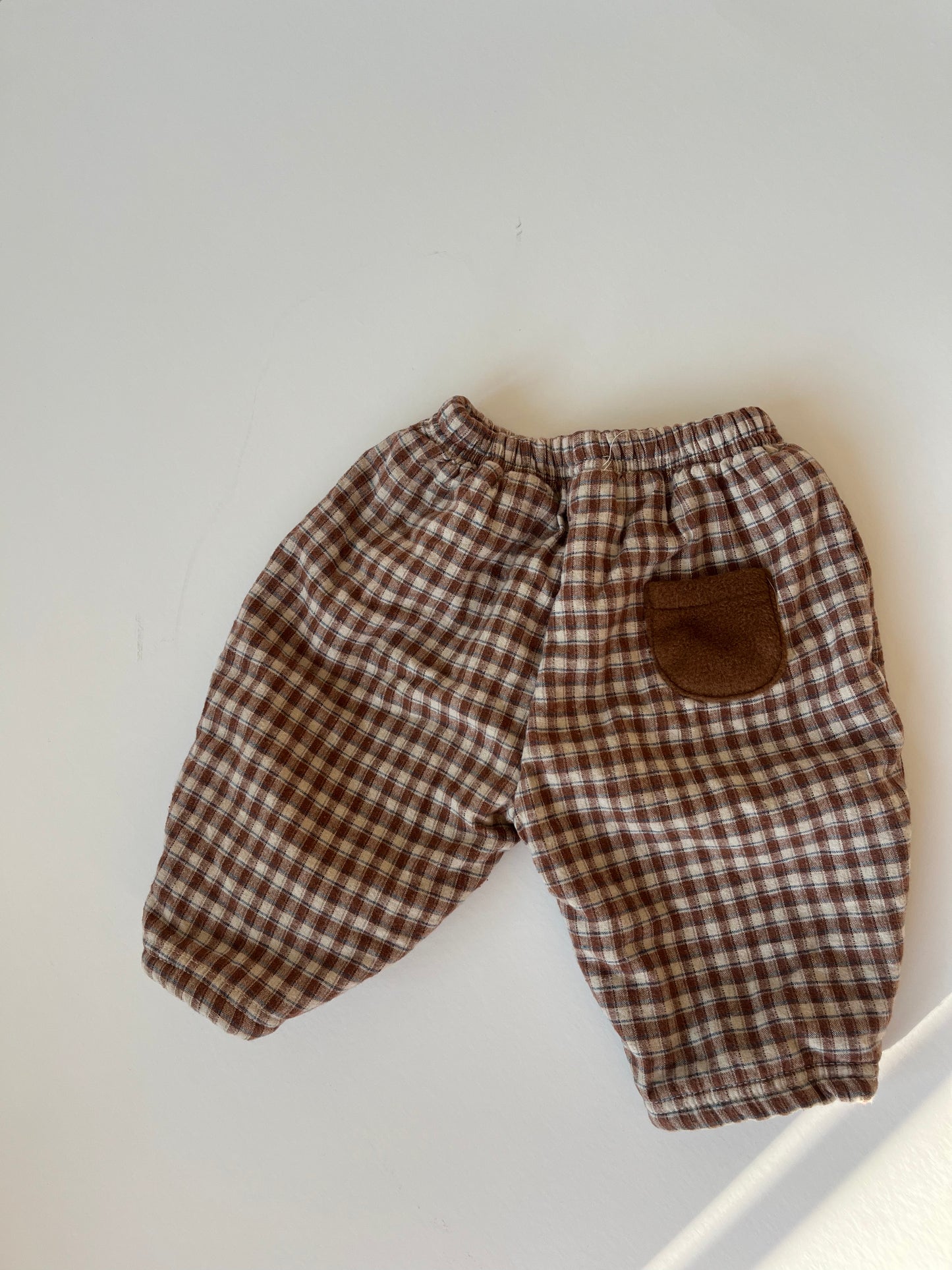 Fleece Gingham Pants