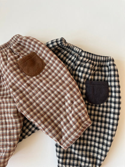 Fleece Gingham Pants