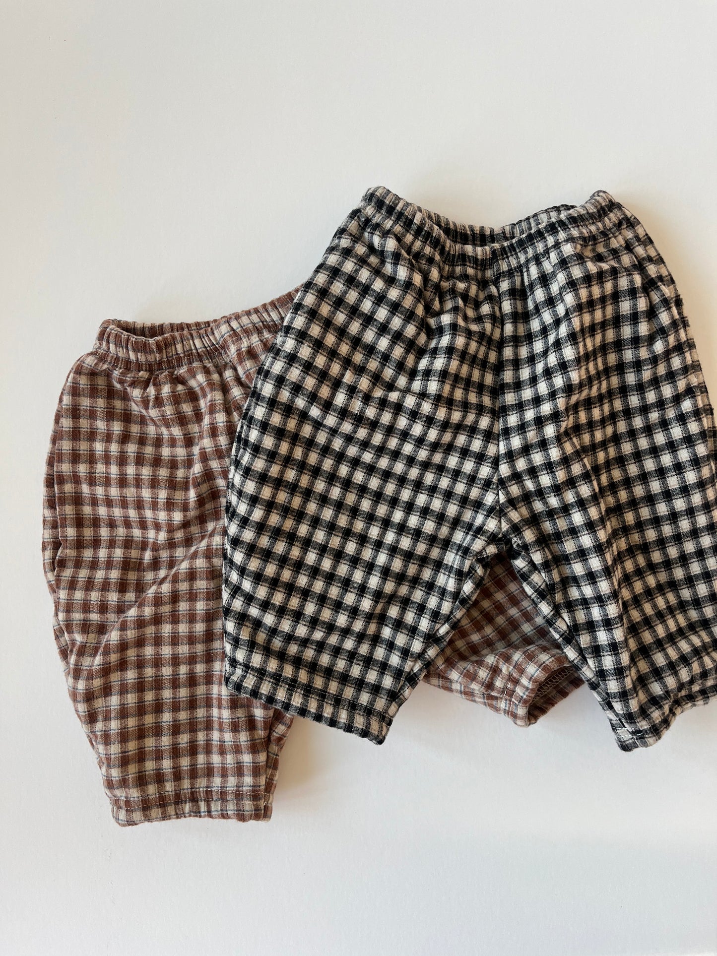 Fleece Gingham Pants