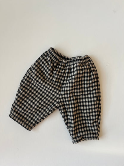 Fleece Gingham Pants