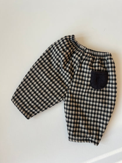 Fleece Gingham Pants