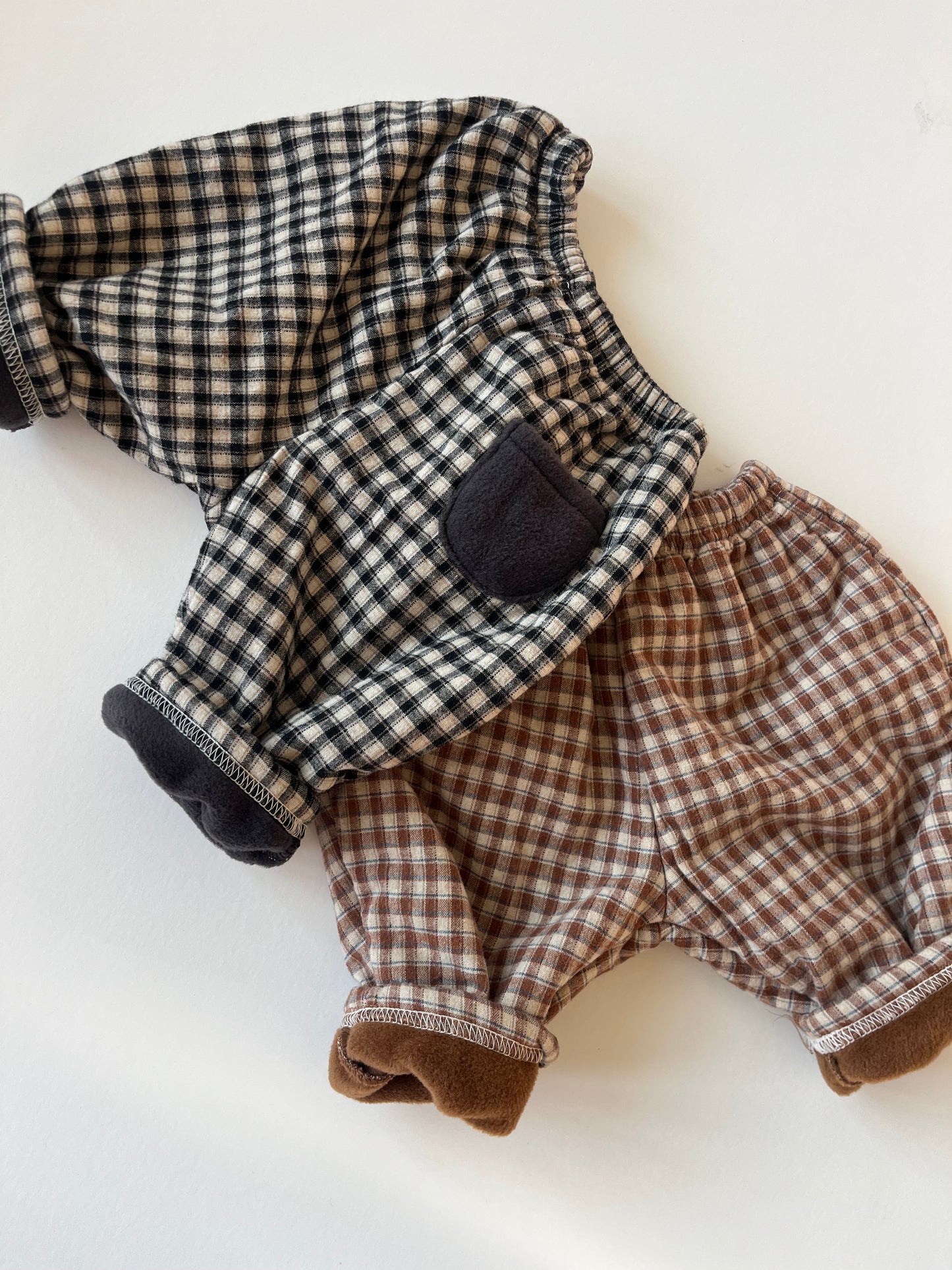 Fleece Gingham Pants