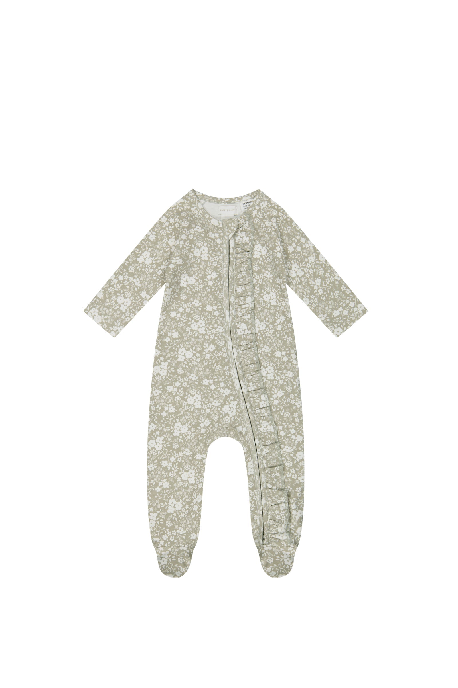 Organic Cotton Melanie Onepiece - Pansy Floral Mist – Thank You Honey Co