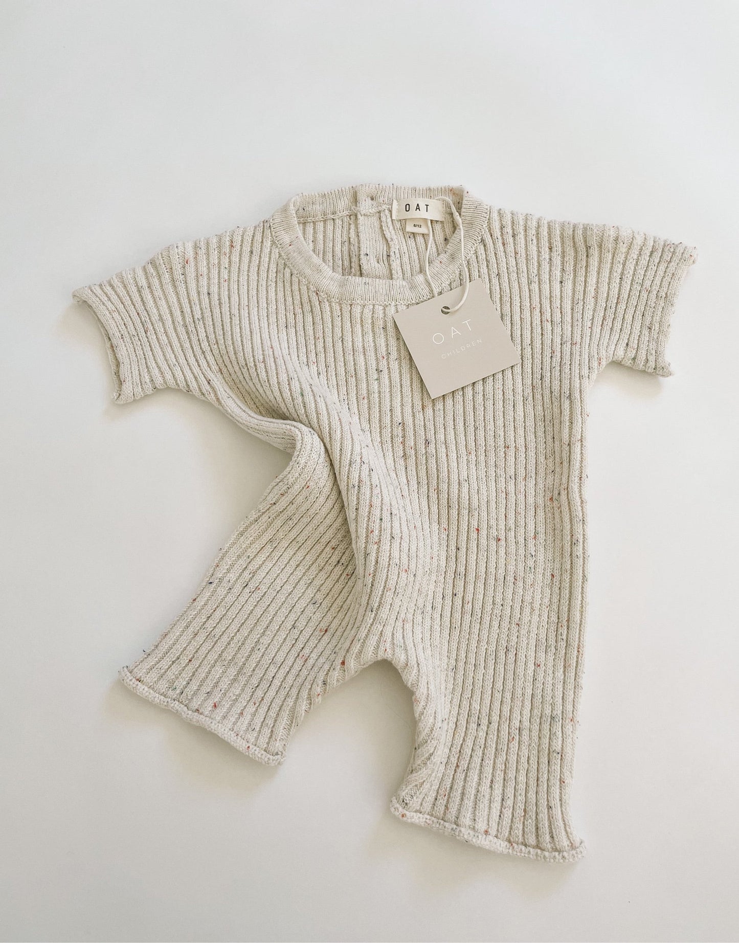 Sprinkle Ribbed Knit Tee Playsuit